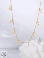 18K Gold "GOOD LUCK" Pendant Necklace - QH Clothing