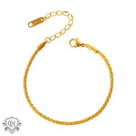 Gold-toned textured chain bracelet with lobster clasp in 18k Gold Gypsophila Anklet