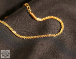 Sparkling 18k Gold Gypsophila Anklet showcasing an elegant gold chain design