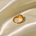 18K Gold Halo Zirconia Ring - QH Clothing