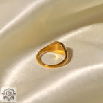 18K Gold Halo Zirconia Ring - QH Clothing