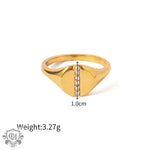 18K Gold Halo Zirconia Ring - QH Clothing