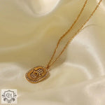 18K Gold Hamsa Hand Pendant Necklace - QH Clothing