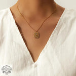 18K Gold Hamsa Hand Pendant Necklace - QH Clothing