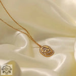 18K Gold Hamsa Hand Pendant Necklace - QH Clothing