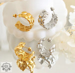 18K Gold Fashion Simple C-shaped Heart Design Light Luxury Style Earrings - QH Clothing