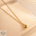 18K Gold Heart Padlock Necklace - QH Clothing