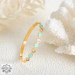 18K Gold Heart-Shaped Round Zircon Bracelet - QH Clothing