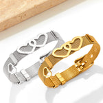 18K gold novel and noble love bracelet with strap design and versatile bracelet - QH Clothing