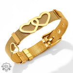 18K gold novel and noble love bracelet with strap design and versatile bracelet - QH Clothing