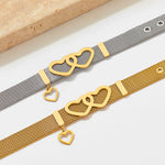 18K gold novel and noble love bracelet with strap design and versatile bracelet - QH Clothing