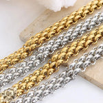 18K Gold Hip-Hop Style Chain Necklace and Bracelet - QH Clothing