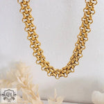 18K Gold Hip-Hop Style Chain Necklace and Bracelet - QH Clothing