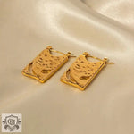 18K Gold Hollow Out Design Earrings - QH Clothing