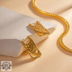 18K Gold Hollow Out Design Earrings - QH Clothing