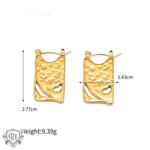 18K Gold Hollow Out Design Earrings - QH Clothing