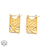 18K Gold Hollow Out Design Earrings - QH Clothing