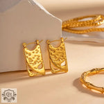 18K Gold Hollow Out Design Earrings - QH Clothing