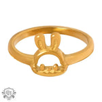 18K Gold Hollow Rabbit Design Ring - QH Clothing