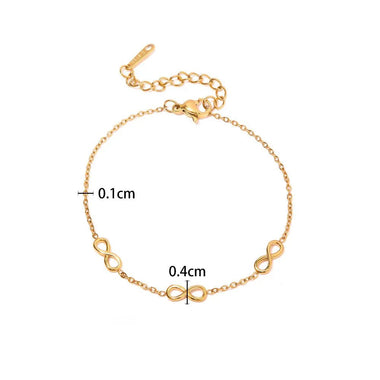18K Gold Infinity Symbol Bracelet - QH Clothing