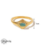 18K Gold Inlaid Opal Elegance Ring - QH Clothing