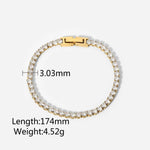 18K Gold Inlaid Zircon Design Bracelet - QH Clothing