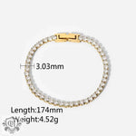 18K Gold Inlaid Zircon Design Bracelet - QH Clothing