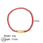 18K Gold Inlaid Zircon Design Bracelet - QH Clothing