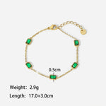 18K Gold Inlaid Zircon Design Bracelet - QH Clothing