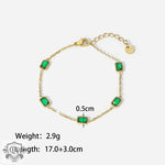 18K Gold Inlaid Zircon Design Bracelet - QH Clothing