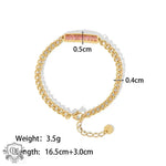 18K Gold Inlaid Zircon Design Bracelet - QH Clothing