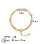 18K Gold Inlaid Zircon Design Bracelet - QH Clothing