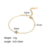 18K Gold Inlaid Zircon Design Bracelet - QH Clothing