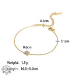 18K Gold Inlaid Zircon Design Bracelet - QH Clothing