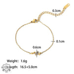 18K Gold Inlaid Zircon Design Bracelet - QH Clothing