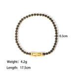 18K Gold Inlaid Zircon Design Bracelet - QH Clothing