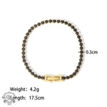 18K Gold Inlaid Zircon Design Bracelet - QH Clothing