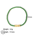 18K Gold Inlaid Zircon Design Bracelet - QH Clothing