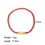 18K Gold Inlaid Zircon Design Bracelet - QH Clothing