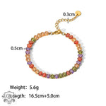 18K Gold Inlaid Zircon Design Bracelet - QH Clothing