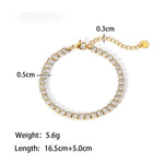 18K Gold Inlaid Zircon Design Bracelet - QH Clothing