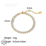 18K Gold Inlaid Zircon Design Bracelet - QH Clothing