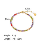 18K Gold Inlaid Zircon Design Bracelet - QH Clothing