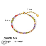 18K Gold Inlaid Zircon Design Bracelet - QH Clothing