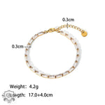 18K Gold Inlaid Zircon Design Bracelet - QH Clothing