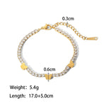 18K Gold Inlaid Zircon Design Bracelet - QH Clothing