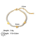 18K Gold Inlaid Zircon Design Bracelet - QH Clothing