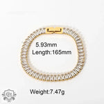 18K Gold Inlaid Zircon Design Bracelet - QH Clothing