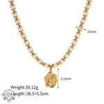 18K Gold Irregular Pearl Pendant Necklace - QH Clothing