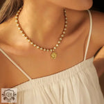 18K Gold Irregular Pearl Pendant Necklace - QH Clothing